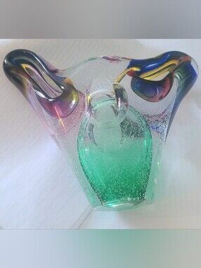 Adam Jablonski Art Glass Sculpture Paperweight, signed